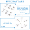 Unicraftale 84Pcs 6 Style 201 Stainless Steel Stud Earring Findings STAS-UN0057-42-4