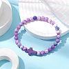 5 Pcs Synthetic Ocean White Jade & Synthetic Turquoise Stretch Bracelets Sets for Women BJEW-JB11015-4