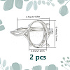 2Pcs Adjustable Brass Finger Rings Components FIND-GO0002-77A-2