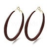 Brass Ring Hoop Earrings EJEW-A121-12C-G-2