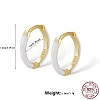 Real 18K Gold Plated 925 Sterling Silver Enamel Hoop Earrings BS3313-4-1