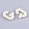Handmade ABS Plastic Imitation Pearl Woven Beads FIND-T039-18-G-3