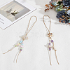 2Pcs 2 Styles Porcelain Bead Mobile Straps HJEW-LP0001-83-1
