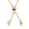 Cubic Zirconia Tennis Bracelet BJEW-T020-03B-02G-2