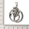 316 Surgical Stainless Steel Rhinestone Pendants STAS-Z073-125AS-3