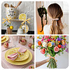 3Rolls 3 Colors Sun Pattern Polyester Ribbon OCOR-TA0003-30-8
