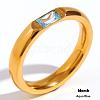 304 Stainless Steel Pave Cubic Zirconia Finger Rings FS-WG61B2A-07-1