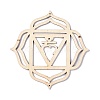 DIY Unfinished Bohemian Meditation Energy Symbol Wood Pendant Decoration Kits DIY-B060-02-4