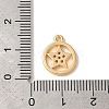 Brass Micro Pave Clear Cubic Zirconia Charms KK-M294-29G-3