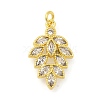 Rack Plating Brass Micro Pave Cubic Zirconia Pendants KK-S396-50G-1