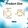 12Pcs Brass Fold Over Clasps KK-UN0005-14-4
