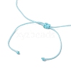 Nylon Braided Beads Adjustable Anklets AJEW-AN00605-01-4