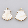 Electroplate Freshwater Shell Pendants SHEL-S274-34-1