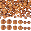 Gorgecraft 300Pcs 3 Styles Round Natural Wood Beads WOOD-GF0001-89B-1