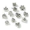 60Pcs 12 Style Tibetan Style Alloy European Beads TIBEB-FS0001-04-3