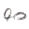 316 Stainless Steel Thorns Hoop Earrings for Men Women EJEW-C045-05-2