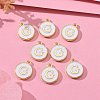 Golden Plated Alloy Charms LS-X-ENAM-S118-01G-5