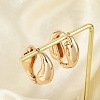 Brass Hoop Earrings for Women EJEW-U041-09G-3