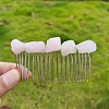 Natural Rose Quartz Hair Combs PW-WGB2E73-06-1