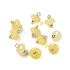 Natural Yellow Aventurine Rondelle Charms with Rack Plating Brass Loops G-G110-05B-10-1