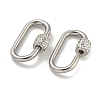 304 Stainless Steel Screw Carabiner Lock Charms STAS-C092-02B-P-2