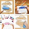 2Pcs 2 Styles PET Hollow Out Drawing Painting Stencils DIY-WH0416-0011-3