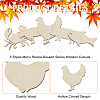 Olycraft 100Pcs 5 Styles Unfinished Wooden Cutouts WOOD-OC0002-90-4