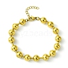 Ion Plating(IP) 304 Stainless Steel 8mm Round Ball Link Chain Bracelets for Women BJEW-C066-05B-G-1