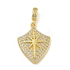 Rack Plating Brass Micro Pave Cubic Zirconia Pendants KK-I718-10G-02-1