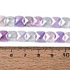 Mixed Styles Electroplate Crackle Glass Beads Strands EGLA-Q135-02A-C01-4