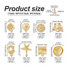 16Pcs 8 Style Brass Stud Earring Findings FIND-TA0001-85-5