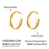 304 Stainless Steel C-shaped Stud Earrings EH4855-1-1