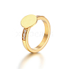 Elegant Stainless Steel Round Rhinestone Ring Suitable for Daily Wear for Women LL7523-7-1