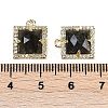 Natural Labradorite Faceted Square Charms G-I375-06G-08-3