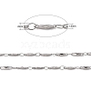 3.28 Feet 304 Stainless Steel Bar Link Chains X-CHS-K001-76-2
