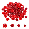 80Pcs 4 Style Dyed Synthetic Coral Beads CORA-GA0001-01-1
