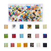 Beadthoven 190Pcs 19 Colors Diy Glass Cabochons GGLA-BT0001-02-8