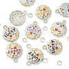 10Pcs Alloy Enamel Pendants ENAM-YW0002-91-2