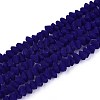 Frosted Opaque Glass Beads Strands GLAA-N017-4mm-20-1
