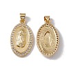 Brass Micro Pave Clear Cubic Zirconia Pendants KK-G439-11G-1