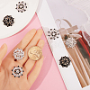 Gorgecraft 12Pcs 3 Colors 1-Hole Alloy Rhinestone Shank Buttons BUTT-GF0003-64-3