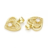 Rack Plating Brass Micro Pave Clear Cubic Zirconia Charms KK-C011-06G-2