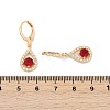 Brass Micro Pave Cubic Zirconia Leverback Earrings EJEW-K300-04G-5