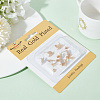 Beebeecraft 12Pcs Leaf Shape Brass Stud Earring Findings KK-BBC0011-57-6