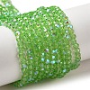 Electroplate Transparent Glass Beads Strands EGLA-A035-T3mm-L09-1