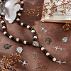   Wood Rosary Beaded Style Necklaces Bracelet Making Kit DIY-PH0021-64-5