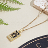 Brass with Cubic Zirconia Pendants Necklaces NJEW-LP0001-45D-G-3