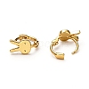 Brass Huggie Hoop Earrings EJEW-H121-05G-3