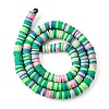 Handmade Polymer Clay Beads Strands CLAY-R089-6mm-T02B-36-7