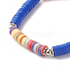 Handmade Polymer Clay Heishi Beads Stretch Bracelet BJEW-JB07372-6